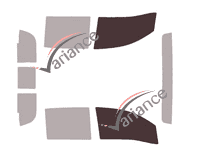 Gabarit vitrage - kit vitres avant - Nissan Titan (2) Crew Cab Pick Up 4 portes (depuis 2016)