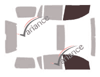 Gabarit vitrage - kit vitres avant - Nissan Armada (1) Long 5 portes (2003 - 2016)