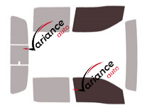Verglasungsschablone - Fensterkit vorne - Nissan Frontier (3) Crew Cab Pick-up 4-türig (ab 2021)