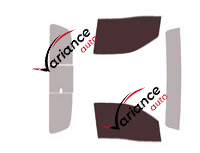 Verglasungsschablone - Fensterkit vorne - Nissan Frontier (3) King Cab Pick-up 2-türig (ab 2022)