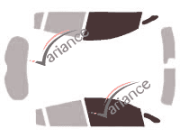 Gabarit vitrage - kit vitres avant - Nissan Leaf (1) 5 portes (2011 - 2018)
