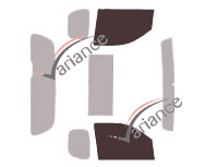 Verglasungsschablone - Fensterkit vorne - Nissan Frontier (2) Extended Cab Pick-up 2-türig (2005 - 2021)
