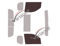 Plantilla de acristalamiento - kit de ventana delantera - Nissan Frontier (2) pick-up de 2 puertas (2005 - 2019)