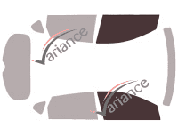 Gabarit vitrage - kit vitres avant - Nissan Pulsar 5 portes (2014 - 2019) Gabarit vitrage - kit vitres avant - Nissan Pulsar 5 portes (2014 - 2019)