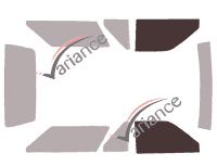Gabarit vitrage - kit vitres avant - Nissan Terrano (1) 3 portes (1985 - 1995) Gabarit vitrage - kit vitres avant - Nissan Terrano (1) 3 portes (1985 - 1995)