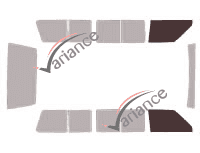 Glazing template - front window kit - Nissan Vanette (1) 4 doors (1985 - 1994) Glazing template - front window kit - Nissan Vanette (1) 4 doors (1985 - 1994)