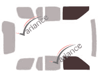 Glazing template - front window kit - Nissan Xterra 5 doors (1999 - 2004)