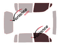 Gabarit vitrage - kit vitres avant - Opel Agila (A) 5 portes (2000 - 2008)