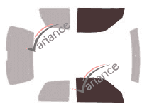 Glazing template - front window kit - Peugeot 106 (phase 2) 3 doors (1996 - 2003) Glazing template - front window kit - Peugeot 106 (phase 2) 3 doors (1996 - 2003)