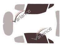 Glazing template - front window kit - Peugeot 208 (1) 3 doors (2012 - 2020) Glazing template - front window kit - Peugeot 208 (1) 3 doors (2012 - 2020)