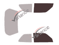 Glazing template - front window kit - Peugeot 309 (phase 1) 3 doors (1985 - 1990) Glazing template - front window kit - Peugeot 309 (phase 1) 3 doors (1985 - 1990)