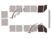 Gabarit vitrage - kit vitres avant - Peugeot Boxer (1) Long 5 portes (1994 - 2006) Gabarit vitrage - kit vitres avant - Peugeot Boxer (1) Long 5 portes (1994 - 2006)