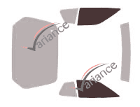 Gabarit vitrage - kit vitres avant - Porsche 924 Coupe 3 portes (1976 - 1988)