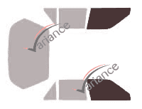 Schablone Verglasung - Kit Fenster vorne - Renault R 25 (1) Limousine 5 Türen (1983 - 1992)