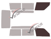 Glazing template - front window kit - Renault Express (1) 3 doors (1985 - 2000) Glazing template - front window kit - Renault Express (1) 3 doors (1985 - 2000)