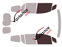 Verglasungsschablone - Fensterkit vorne - Renault Kangoo (3) Court 2 Portes Arrieres 6 Türen (ab 2021)