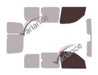 Glazing template - front window kit - Nissan Kubistar (1) 6 doors (1997 - 2008) Glazing template - front window kit - Nissan Kubistar (1) 6 doors (1997 - 2008)