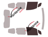 Gabarit vitrage - kit vitres avant - Nissan Townstar (1) Court 5 portes (depuis 2021)