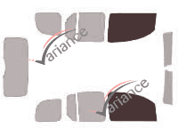 Plantilla de acristalamiento - kit de ventana delantera - Renault Kangoo (2) 5 puertas (2008 - 2022) Plantilla de acristalamiento - kit de ventana delantera - Renault Kangoo (2) 5 puertas (2008 - 2022)