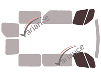 Glazing template - front window kit - Nissan NV400 (1) L1 5 doors (2010 - 2024) Glazing template - front window kit - Nissan NV400 (1) L1 5 doors (2010 - 2024)