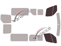 Glazing template - front window kit - Nissan NV400 (1) L2 5 doors (2010 - 2024) Glazing template - front window kit - Nissan NV400 (1) L2 5 doors (2010 - 2024)