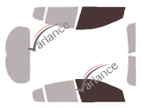 Verglasungsschablone - Fensterkit vorne - Renault Megane (3) 5-türig (2008 - 2016)