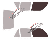 Gabarit vitrage - kit vitres avant - Renault Super 5 5 portes (1984 - 1997)