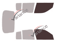 Plantilla de acristalamiento - kit de ventana delantera - Renault Symbol Sedan 4 puertas (1999 - 2008)