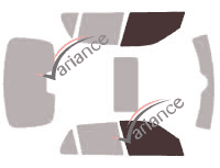 Plantilla de acristalamiento - kit de ventanillas delanteras - Saab 9.5 (1) sedán de 4 puertas (1997 - 2009) Plantilla de acristalamiento - kit de ventanillas delanteras - Saab 9.5 (1) sedán de 4 puertas (1997 - 2009)