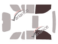 Plantilla de acristalamiento - kit de ventana delantera - Saab 9.7X 5 puertas (2004 - 2010) Plantilla de acristalamiento - kit de ventana delantera - Saab 9.7X 5 puertas (2004 - 2010)