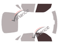 Gabarit vitrage - kit vitres avant - Saab 900 (2) 5 portes (1993 - 2002)
