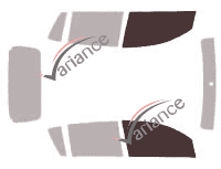 Gabarit vitrage - kit vitres avant - Subaru Justy 5 portes (2007 - 2010)