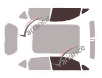 Gabarit vitrage - kit vitres avant - Subaru Trezia 5 portes (2010 - 2016)