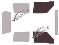 Glazing template - front window kit - Suzuki Vitara (1) 3 doors (1990 - 2006) Glazing template - front window kit - Suzuki Vitara (1) 3 doors (1990 - 2006)