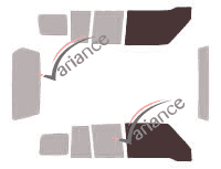 Glazing template - front window kit - Santana S350 5 doors (2001 - 2011)