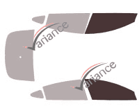 Gabarit vitrage - kit vitres avant - Tesla  model 3 (1) (phase 1) Berline 4 portes (2017 - 2019)