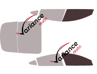 Gabarit vitrage - kit vitres avant - Tesla  model 3 (1) (phase 2) Berline 4 portes (2020 - 2023)