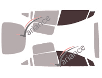 Glazing template - front window kit - Tesla  Model X (1) 5 doors (2016 - 2022)