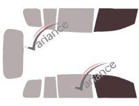 Glazing template - front window kit - Toyota Isis 5 doors (2004 - 2013)