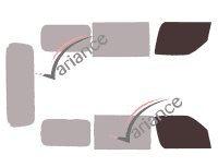 Gabarit vitrage - kit vitres avant - Toyota Townace 5 portes (2008 - 2017)