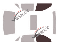 Glazing template - front window kit - Toyota Avalon (2) Berline 4 doors (2000 - 2004)