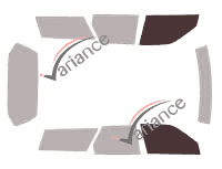 Gabarit vitrage - kit vitres avant - Toyota Camry (2) Break 5 portes (1987 - 1991)