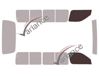 Glazing template - front window kit - Toyota Hiace (4) 4 doors (1995 - 2006) Glazing template - front window kit - Toyota Hiace (4) 4 doors (1995 - 2006)