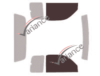 Glazing template - front window kit - Toyota Hilux (6) Pick-up 2 doors (1997 - 2005) Glazing template - front window kit - Toyota Hilux (6) Pick-up 2 doors (1997 - 2005)