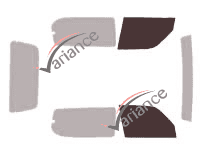 Glazing template - front window kit - Toyota Land Cruiser (9) 3 doors (1996 - 2003) Glazing template - front window kit - Toyota Land Cruiser (9) 3 doors (1996 - 2003)