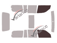 Glazing template - front window kit - Toyota Land Cruiser (10) SW 5 doors (1998 - 2007) Glazing template - front window kit - Toyota Land Cruiser (10) SW 5 doors (1998 - 2007)