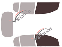 Gabarit vitrage - kit vitres avant - Toyota Passo (2) 5 portes (2010 - 2020)