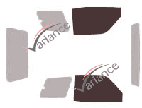 Glazing template - front window kit - Toyota RAV4 (1) 3 doors (1994 - 2000) Glazing template - front window kit - Toyota RAV4 (1) 3 doors (1994 - 2000)