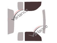 Glazing template - front window kit - Toyota Tacoma (1) Extended Cab Pick-up 2 doors (1995 - 2004) Glazing template - front window kit - Toyota Tacoma (1) Extended Cab Pick-up 2 doors (1995 - 2004)