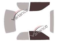 Glazing template - front window kit - Toyota Tercel (4) Coupe 2 doors (1991 - 1994)